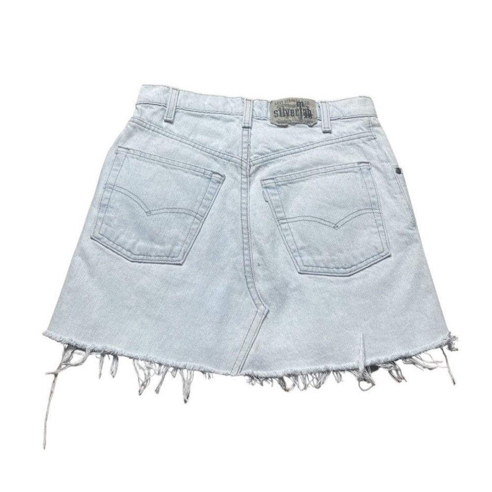 Vintage Levi’s, silver tab denim mini skirt